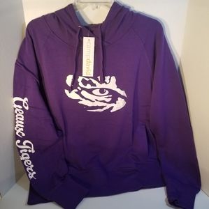 NCAA Women's LSU Hooded Sweatshirt L